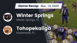 Recap: Winter Springs  vs. Tohopekaliga  2020