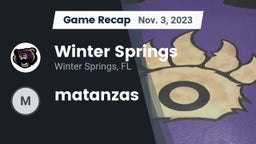 Recap: Winter Springs  vs. matanzas  2023