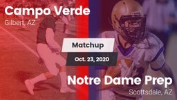 Matchup: Campo Verde High vs. Notre Dame Prep  2020
