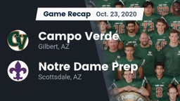 Recap: Campo Verde  vs. Notre Dame Prep  2020