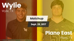 Matchup: Wylie  vs. Plano East  2017