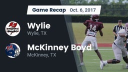 Recap: Wylie  vs. McKinney Boyd  2017
