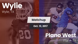 Matchup: Wylie  vs. Plano West  2017