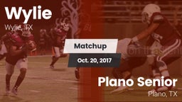 Matchup: Wylie  vs. Plano Senior  2017