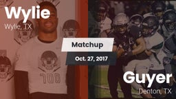 Matchup: Wylie  vs. Guyer  2017