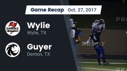 Recap: Wylie  vs. Guyer  2017