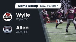 Recap: Wylie  vs. Allen  2017