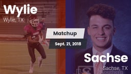 Matchup: Wylie  vs. Sachse  2018
