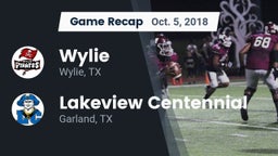 Recap: Wylie  vs. Lakeview Centennial  2018