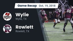 Recap: Wylie  vs. Rowlett  2018