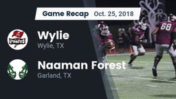 Recap: Wylie  vs. Naaman Forest  2018