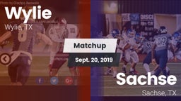 Matchup: Wylie  vs. Sachse  2019