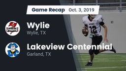 Recap: Wylie  vs. Lakeview Centennial  2019