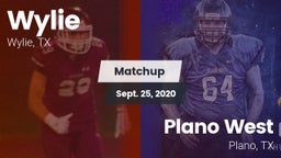 Matchup: Wylie  vs. Plano West  2020