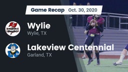 Recap: Wylie  vs. Lakeview Centennial  2020