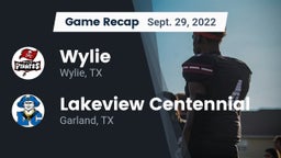 Recap: Wylie  vs. Lakeview Centennial  2022