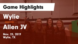 Wylie  vs Allen JV Game Highlights - Nov. 23, 2019
