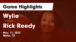 Wylie  vs Rick Reedy  Game Highlights - Nov. 11, 2022