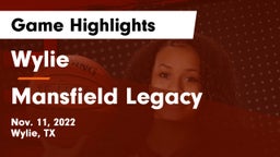 Wylie  vs Mansfield Legacy  Game Highlights - Nov. 11, 2022