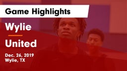 Wylie  vs United  Game Highlights - Dec. 26, 2019