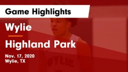 Wylie  vs Highland Park  Game Highlights - Nov. 17, 2020