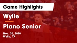 Wylie  vs Plano Senior  Game Highlights - Nov. 20, 2020