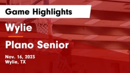 Wylie  vs Plano Senior  Game Highlights - Nov. 16, 2023