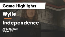 Wylie  vs Independence  Game Highlights - Aug. 26, 2022