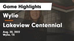 Wylie  vs Lakeview Centennial  Game Highlights - Aug. 30, 2022