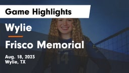 Wylie  vs Frisco Memorial  Game Highlights - Aug. 18, 2023