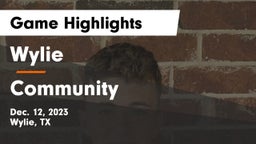 Wylie  vs Community  Game Highlights - Dec. 12, 2023