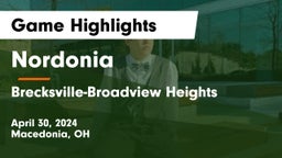 Nordonia  vs Brecksville-Broadview Heights Game Highlights - April 30, 2024