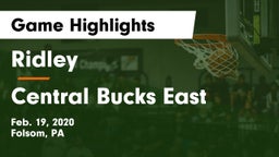 Ridley  vs Central Bucks East  Game Highlights - Feb. 19, 2020