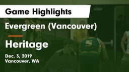Evergreen  (Vancouver) vs Heritage  Game Highlights - Dec. 3, 2019