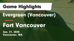 Evergreen  (Vancouver) vs Fort Vancouver  Game Highlights - Jan. 21, 2020