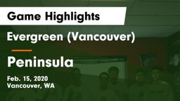 Evergreen  (Vancouver) vs Peninsula  Game Highlights - Feb. 15, 2020