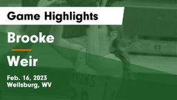 Brooke  vs Weir  Game Highlights - Feb. 16, 2023