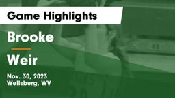 Brooke  vs Weir  Game Highlights - Nov. 30, 2023