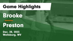 Brooke  vs Preston  Game Highlights - Dec. 28, 2023