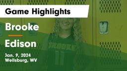 Brooke  vs Edison  Game Highlights - Jan. 9, 2024