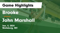 Brooke  vs John Marshall  Game Highlights - Jan. 4, 2024