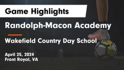 Randolph-Macon Academy  vs Wakefield Country Day School  Game Highlights - April 25, 2024