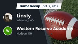 Recap: Linsly  vs. Western Reserve Academy 2017