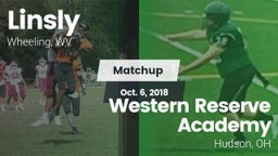 Matchup: Linsly  vs. Western Reserve Academy 2018