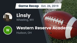 Recap: Linsly  vs. Western Reserve Academy 2019
