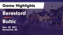 Beresford  vs Baltic  Game Highlights - Dec. 20, 2021