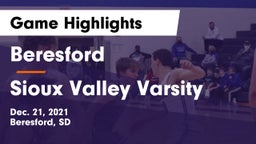 Beresford  vs Sioux Valley Varsity Game Highlights - Dec. 21, 2021