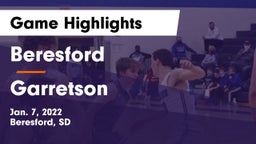 Beresford  vs Garretson  Game Highlights - Jan. 7, 2022