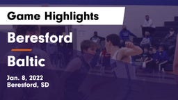 Beresford  vs Baltic  Game Highlights - Jan. 8, 2022