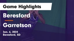 Beresford  vs Garretson  Game Highlights - Jan. 6, 2024